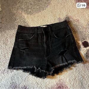 abercrombie black shorts size 4